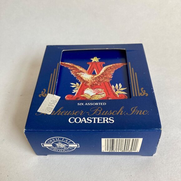 Anheuser-Busch, Inc Beer Coasters w/ Eagle Graphics Through the Years Set of 6 - Picture 1 of 5